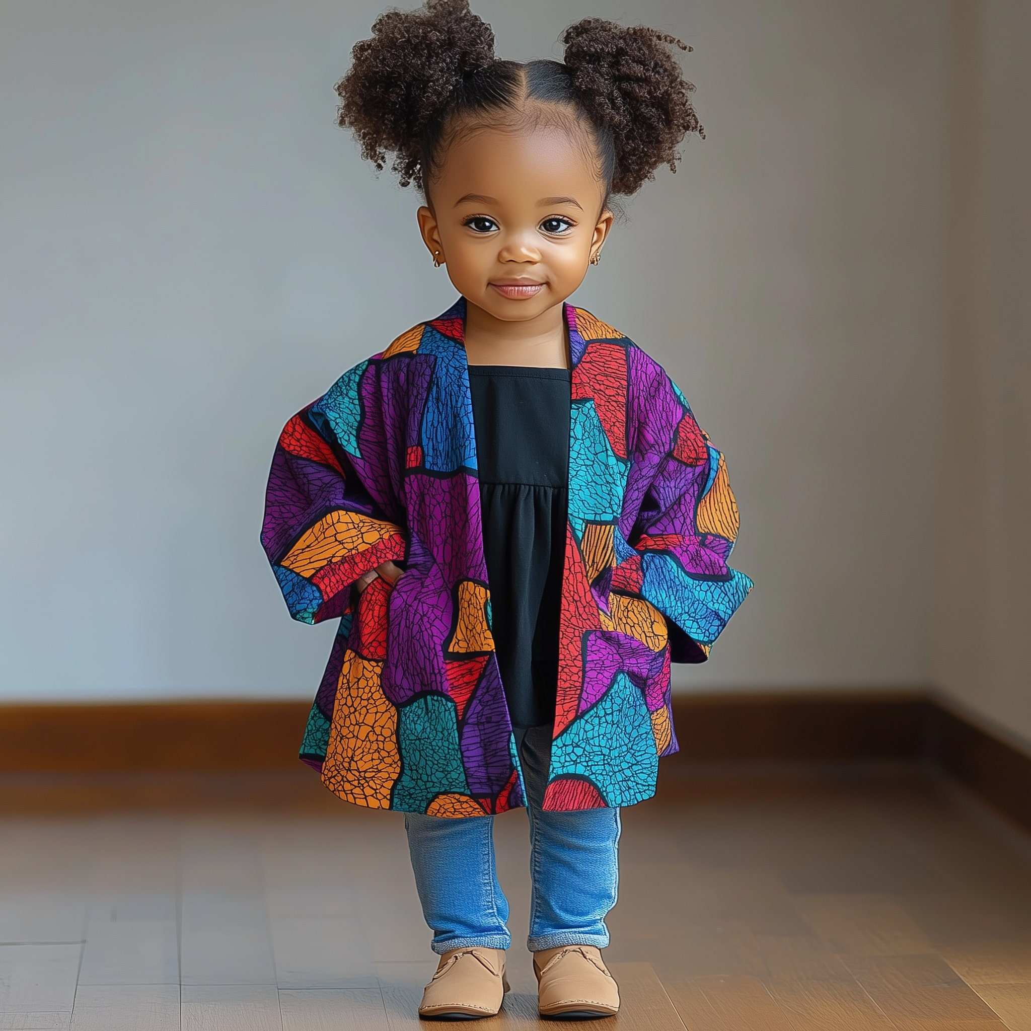 Image for junior ankara kimono attire